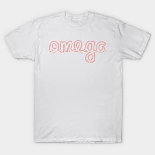 Omega Cursive Greek Letter T-Shirt